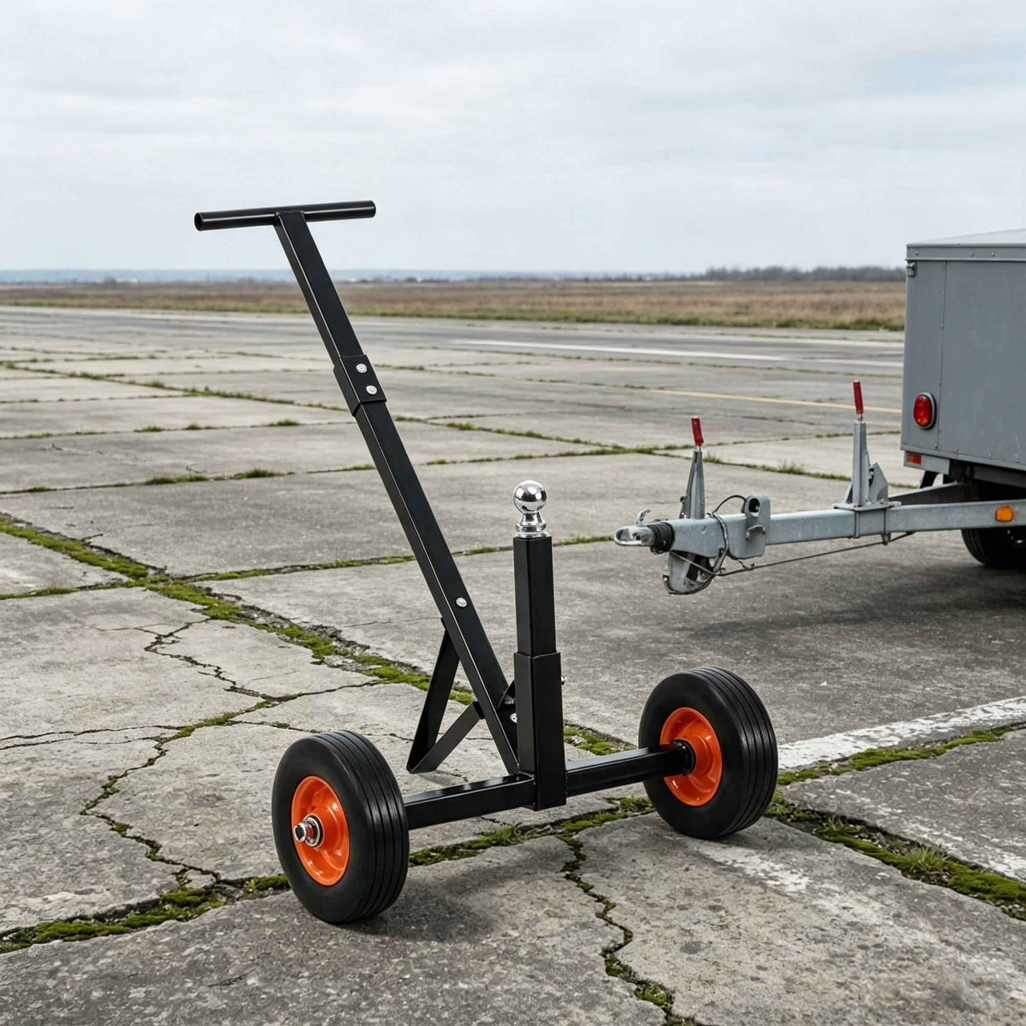 600lbs Trailer Dolly, with 1-7/8 in Hitch Ball & 10 in Solid Tires for RV & Boat