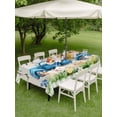 thumbnail image 3 of Outdoor Tablecloth with Umbrella Hole and Zipper, Green Plaid Easter Rectangle Table Cloth 60x102 Inch Waterproof Tablecloth, Blue Truck Spring Floral Bunny Rustic Picnic Table Cover for Patio, 3 of 7