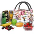 thumbnail image 6 of Vsdgher Bird and Floral Print Insulated Reusable Bags with Sturdy Zipper and Handles, Foldable Totes for Hot or Cold Food Bring or Delivery, 6 of 8