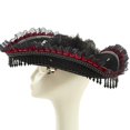 thumbnail image 4 of Slccxzc Fabric Tricorn Pirate Hat Lace Floral Decor Adult Headwear, 4 of 7