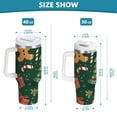 thumbnail image 6 of Yayeee 40oz Double-Wall Insulated Stainless Steel Tumbler with Handle Bottle, Brown Christmas Gingerbread, 6 of 8