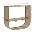 thumbnail image 5 of Kate and Laurel Urso Glam Arch Wood and Metal Shelf, 20 x 19, Gold, Modern Geometric Shelf for Wall, 5 of 7