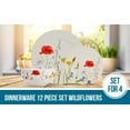 thumbnail image 1 of Safdie & Co. Wildflowers New Bone Dinnerware 12PC Set, 1 of 5
