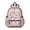 Pink Cartoon Dinosaurs Leaves Pattern, variant on Dinosaur Pattern Cute School Backpack with Padded Back and Adjustable Shoulder Straps 13.4"x11"x4.7"