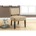 thumbnail image 2 of Monarch Specialties Accent Chair, Armless, Living Room, Bedroom, Fabric, Wood Legs, Beige, Black, 2 of 5