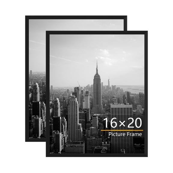 KAIWIN 16x20 Picture Frames Set of 2, Gallery Wall Poster Frames, Black