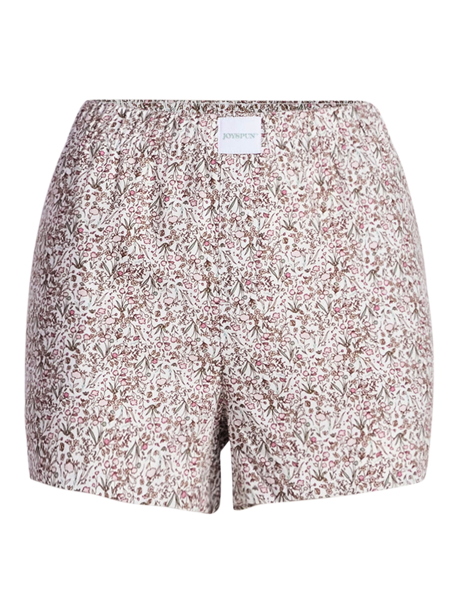 Joyspun Women's Woven Pajama Boxer Shorts, Sizes XS to 3X