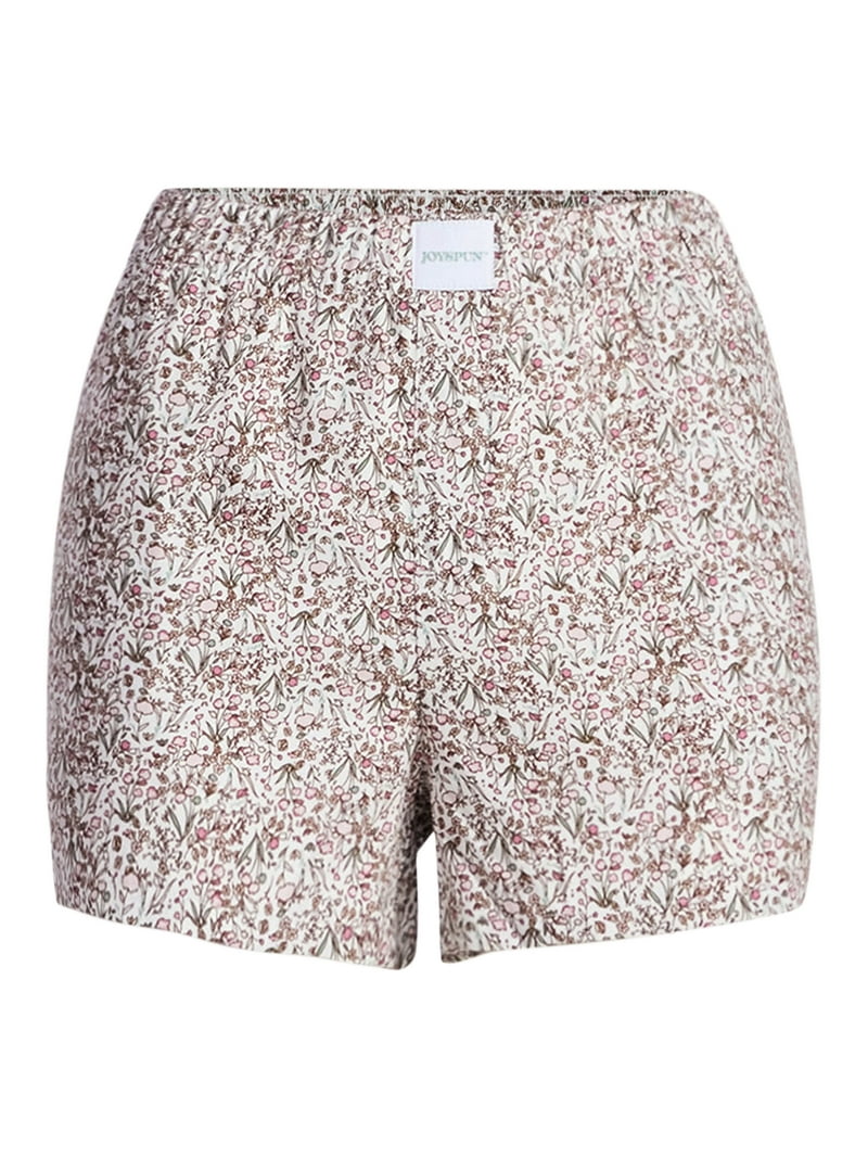 Joyspun Women's Woven Pajama Boxer Shorts, 3'' Inseam, Sizes XS-3X