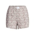 thumbnail image 5 of Joyspun Women's Woven Pajama Boxer Shorts, 3'' Inseam, Sizes XS-3X, 5 of 6