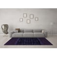 thumbnail image 3 of Ahgly Company Indoor Round Abstract Blue Modern Area Rugs, 6' Round, 3 of 4