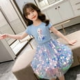 thumbnail image 3 of Vêtements d'Été pour Enfants Frozen 2 Dessin Animé Elsa Anna Imprimé Robe Costume Décontracté Motif Princesse Mignon Tenue Quotidienne Robe Pailletée, 3 of 6