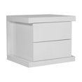thumbnail image 4 of Benjara Gyn 22 Inch Nightstand, 2 Drawers, Modern Style Plinth Base, White Finish, 4 of 5