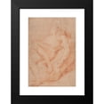 thumbnail image 2 of Hendrik Krock 17x24 Black Modern Framed Museum Art Print Titled - Male Model Study, Half -Lying (1671 - 1738), 2 of 5