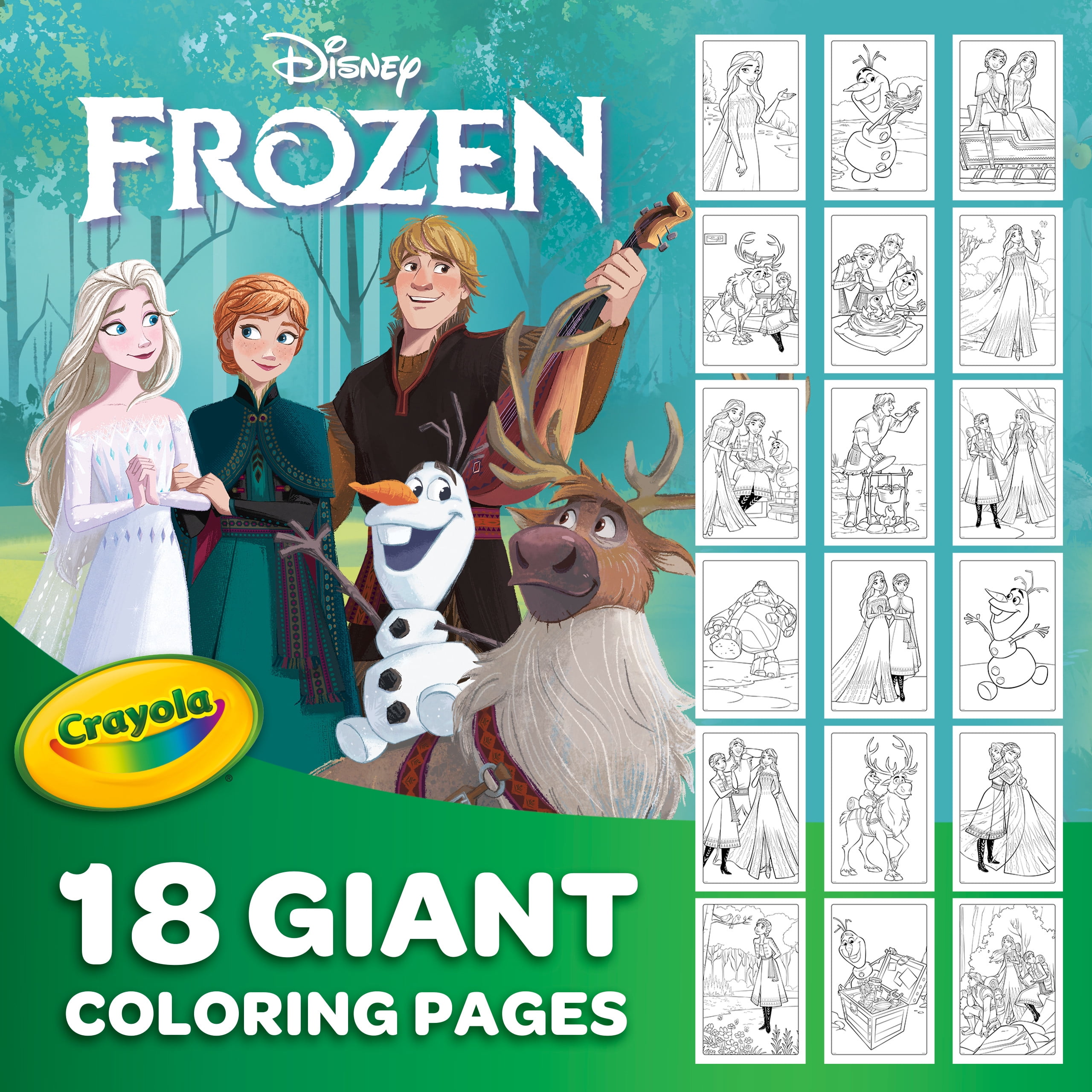 Crayola Frozen Giant Coloring Pages, 18 Pages, Gift for Kids