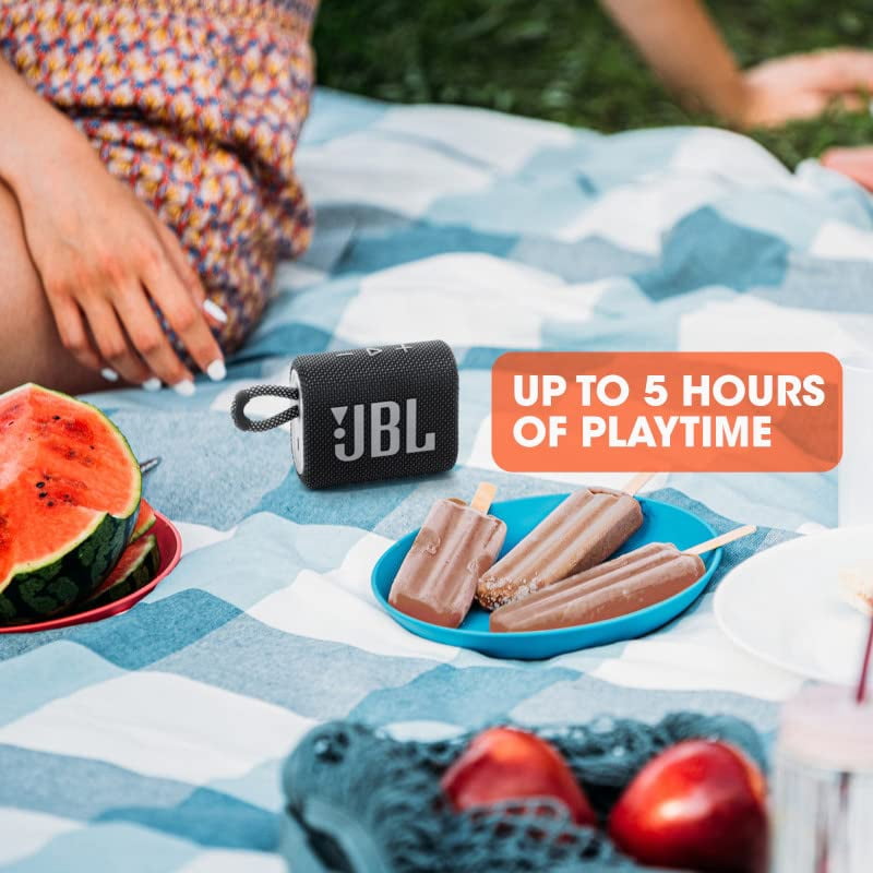Restored JBL Go 3: Portable Speaker with Bluetooth, Built-in Battery, Waterproof and Dustproof Feature - Green (Refurbished)