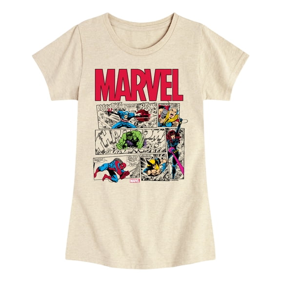 Marvel - Comic Book Panels Fitted Short Sleeve Graphic T-Shirt