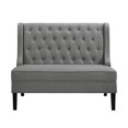 thumbnail image 1 of Home Fare Tufted Shelter Wing Entryway Bench in Ash Grey, 1 of 2