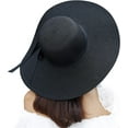 thumbnail image 2 of Sombrero de paja de ala ancha para mujer, gorra enrollable plegable y flexible, sombreros de playa de verano, 2 of 7