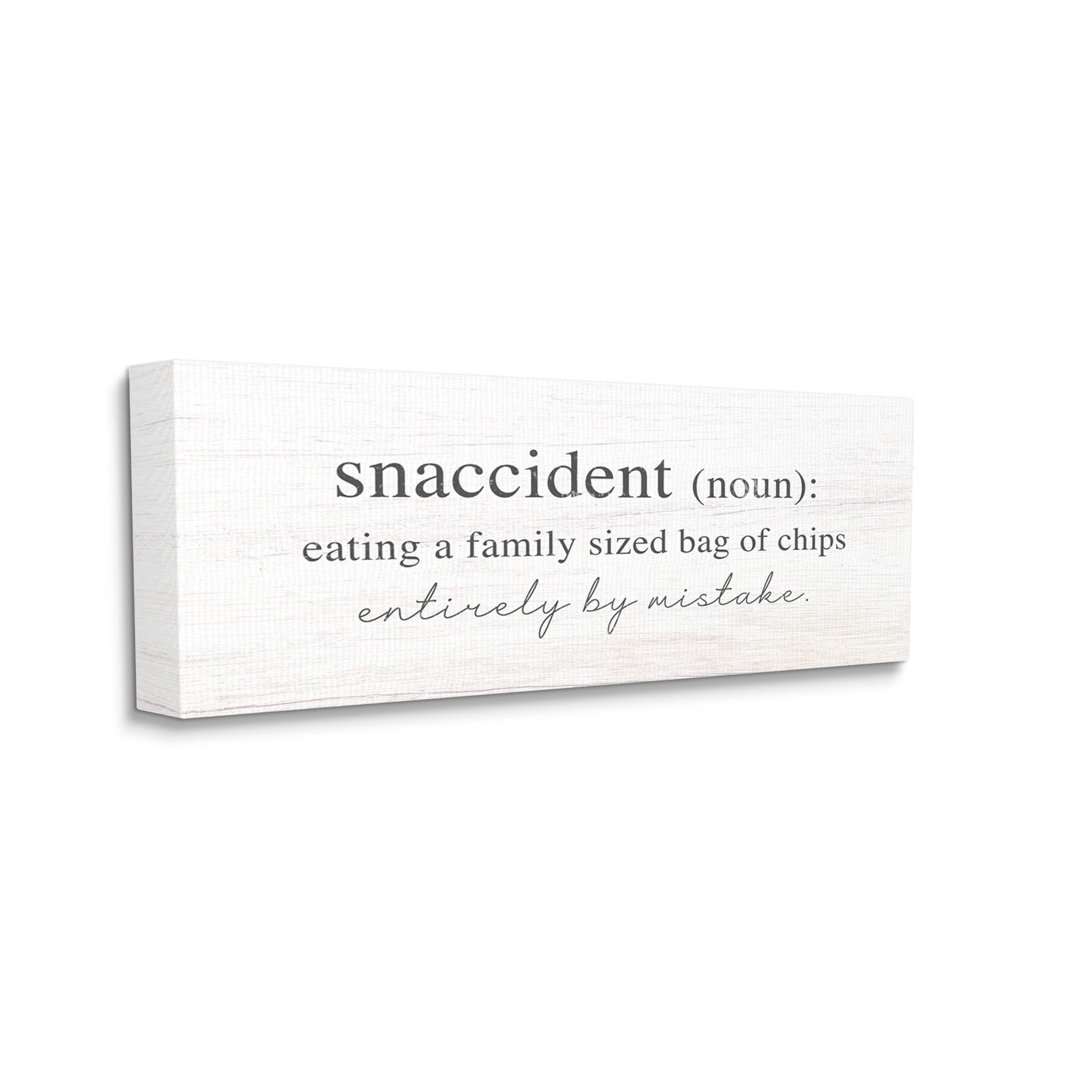Stupell Industries Snaccident Definition Funny Kitchen Graphic Art Gallery Wrapped Canvas Print Wall Art, Design by Lil' Rue