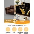 thumbnail image 4 of Black Gold Marble Sofa Cover Blanket Couch Covers for Armchair Cushion,Couch Sofa Silpcover with Tassel,Living Room Bedroom Throw Towel Blanket Covers for Pets Modern Geometric Textured S 71"x91", 4 of 9