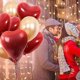 thumbnail image 3 of 10 unidades/100 unidades de globos de látex rojo rubí de 10 pulgadas, corazón de amor, globo inflable de helio, suministros de decoración del banquete de boda para el día de San Valentín, 3 of 5