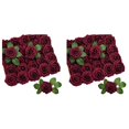 thumbnail image 1 of 50 Piezas Flores de Rosas Artificiales Rosas de Aspecto Artificial de Boda Centros de Mesa Fiesta de Despedida de Soltera Decoración del Hogar,e, 1 of 3