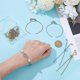 thumbnail image 3 of 10Pcs 2 Colors Adjustable 304 Stainless Steel Box Chain Slider Bracelet Making Golden & Stainless Steel Color 7-7/8 inch(20cm) Hole: 2mm 5pcs/color, 3 of 6