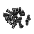 thumbnail image 4 of Unique Bargains Écrous de Rivets M4 Acier au Carbone Zincé Tête Plate Filetée Écrou Noir 20 Pcs, 4 of 7