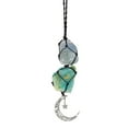 thumbnail image 2 of Hanging Car Charm for Eliminate Bad Lucky Dangling Moon Crystal Attract Positive Energy Healing Crystal Accessories for Car Rear View Mirror, 2 of 9