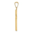thumbnail image 2 of 14k Yellow Gold Diamond-cut Hollow Cross Pendant Charm, 2 of 4