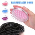 thumbnail image 3 of Head Scalp Massage Shampoo Brush Silicone Hair Massager Comb Promote Hair Growth Artifact Purple, 3 of 5