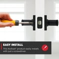 thumbnail image 3 of Kwikset Breton Square Passage Lever Doorknob Matte Black, 3 of 9