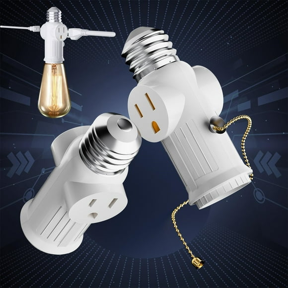Letaclanic Light Socket To Plug Adapter 2 Warm Christmas Lights Wire 100 Clear Christmas Lights 25 Count Christmas Lights Indoor Warm Short Indoor String Lights Plug in with Timer String Bulb Lights