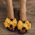 thumbnail image 6 of Women's Summer New One-line Rhinestone Pearl Over Flat Sandals Sandals for Women Yellow 37, 6 of 6