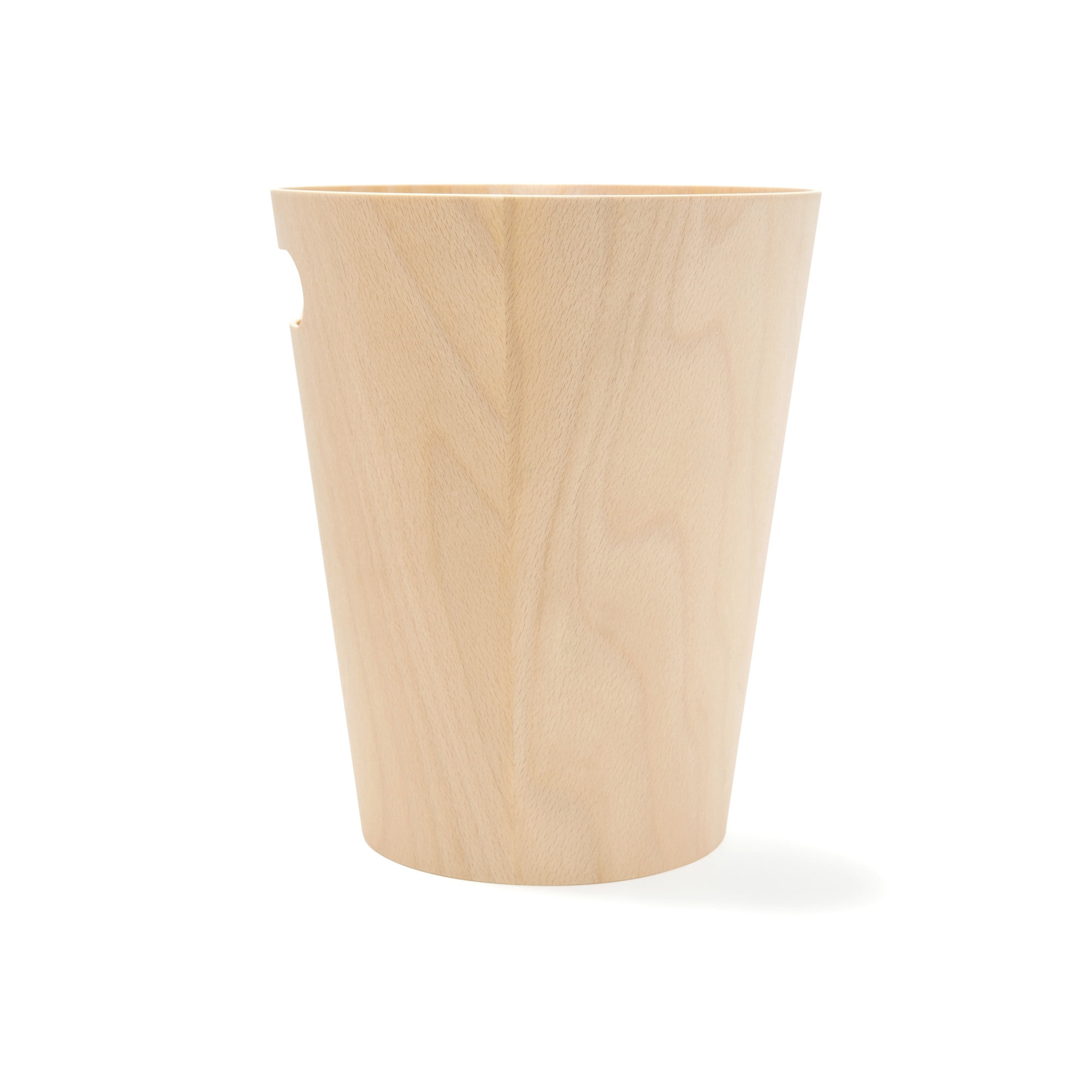 Umbra 2 gal Woodrow Wood Open Top Bathroom, Bedroom, Office Trash Can, Natural