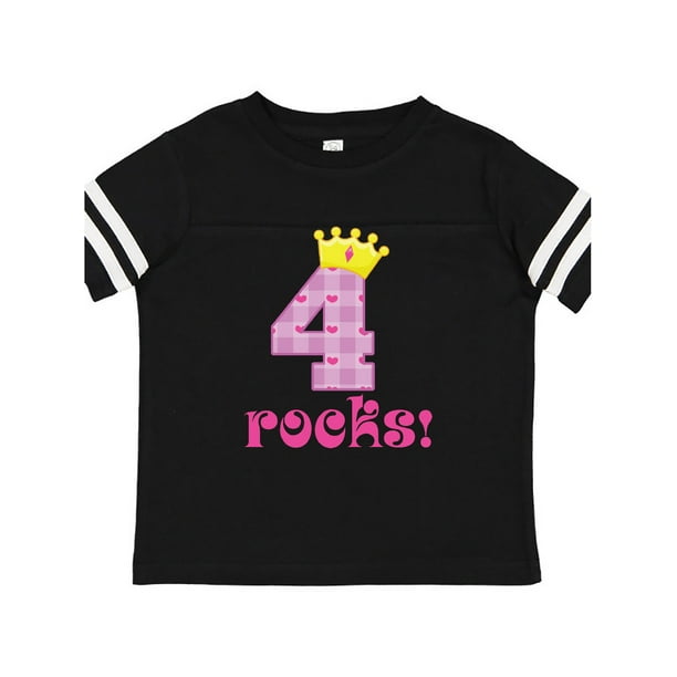 INKtastic 4th Birthday Rocks 4 Year Old Girl Toddler TShirt