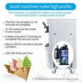 thumbnail image 2 of Commercial Soft Serve Ice Cream Machine 25-30L/H High-Capacity, Dual 6L Hoppers, 2000W Professional Frozen Dessert Maker for Cafes, Diners & Food Trucks, Triple Flavor Dispensing, 2 of 8