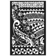 thumbnail image 4 of Island Style Women's Pareo Sarong Cover-up- Hawaiian Tribal Hibiscus, Black and White, 4 of 4