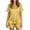 Yellow, variant on Satin Pajamas Set for Women Short Sleeve Sleepwear Soft Button Down Pjs 2 Piece Casual Shorts Summer Set