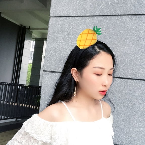Toyvian Assorted Color Pineapple Plush Hair Hoop for Cosplay Party and Decorative Wear