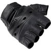 Daxx Men's Fingerless Leather Motorcycle Gloves