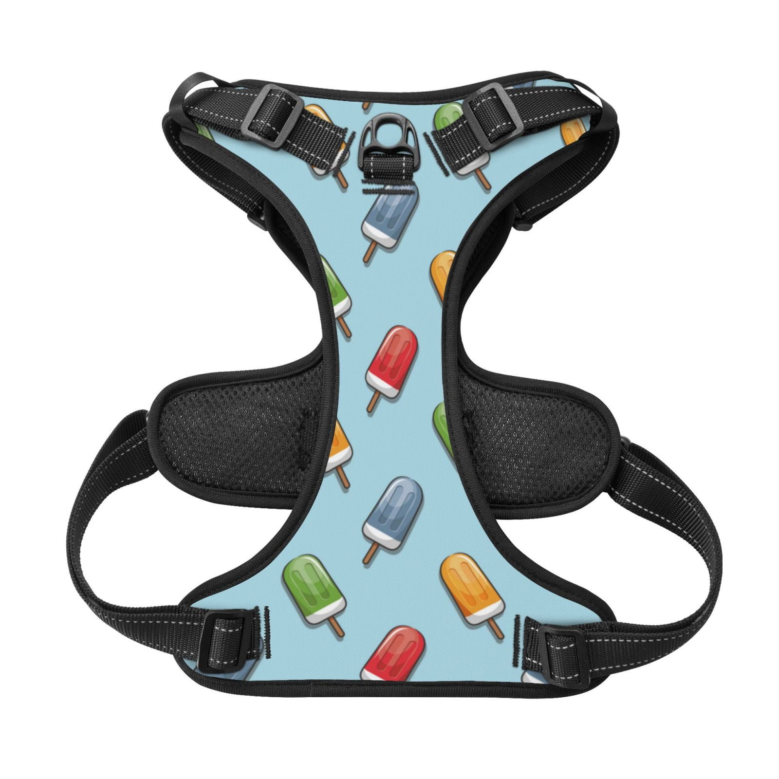 Kdxio Modern Ice Cream Print No Pull Dog Harness Adjustable Reflective Oxford Easy Control Medium Large Dog Harness for Training and Everyday-Small