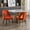 Orange, variant on Armless Dining Chairs Set of 2, Velvet Side Chairs with Nailheads and Gold Tipped Black Metal Legs, Mid Century Modern Accent Chairs with Hollow Backrest for Living Room Restaurant, Orange
