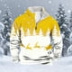 thumbnail image 4 of Ceisia Warm Fleece-Lined Mens Loose Fit Christmas Print Half-Zip Stand Collar Sweatshirt Gifts, 4 of 6