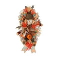 thumbnail image 1 of Couronne de Récolte d'Automne Épouvantail Citrouille Décor Style Ferme Porte d'Entrée Suspendue pour l'Action de Grâce Décoration Saisonnière d'Automne 14 Pouces Ronde Décoration Rustique 0.77 Lbs, 1 of 4