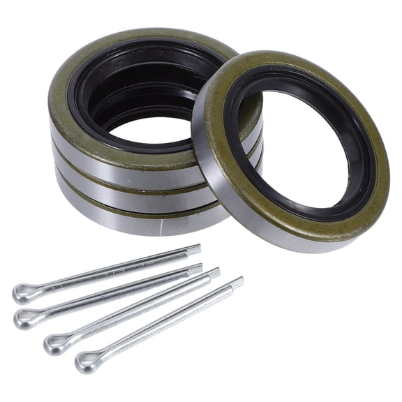 Homoyoyo 4Pcs Trailer Hub Wheel Grease Seals Durable Waterproof Axle Bearing Seal Kit