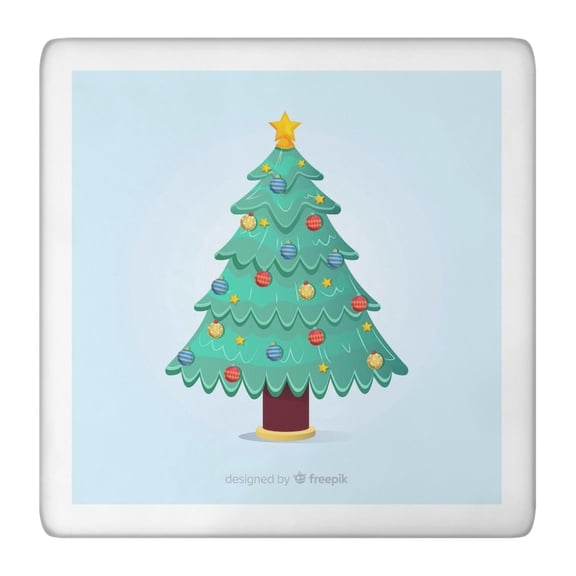 Holiday Gathering Table Cover 36x36 Square, Christmas Themed with Elastic Border, Engineered to Lie Flat Without Wrinkles When Unfolded