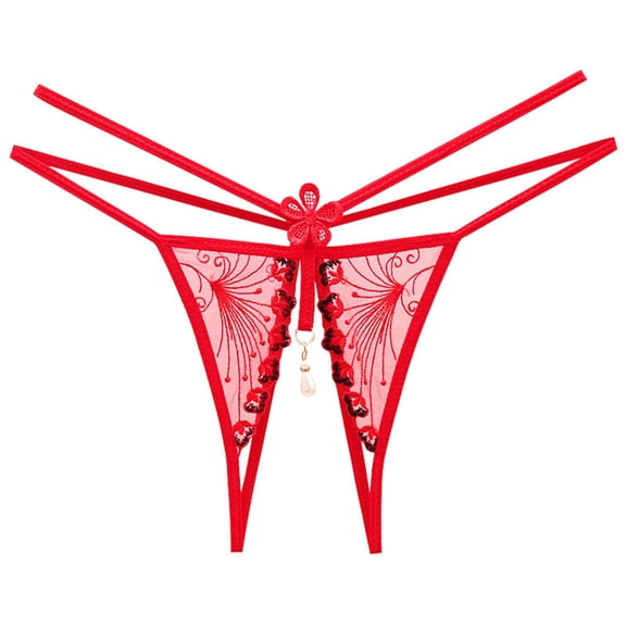 kamemir Womens Underwear Cotton Thongs for Women Sexy Ladies Panties Breathable Stretch Hipster Cotton Underwear (Red,One Size)