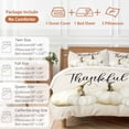 thumbnail image 6 of Thanksgiving Bedding Duvet Cover Set Full Size 4 Pieces Fall Farmhouse Beige Pumpkin Linen Texture Bedding Set with Zipper Closure, 1 Comforter Cover 86x86 Inches 1 Flat Sheet & 2 Pillow Cases, 6 of 7