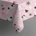 thumbnail image 5 of Pink Christmas Tree Pattern Square Tablecloth,Waterproof Square Table Cover,Wipeable Spillproof Washable Table Cover for Home Kitchen Party Decor 42"X42"(107x107cm), 5 of 6